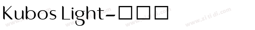 Kubos Light字体转换